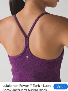 lululemon athletica Power Y Tank — Deep Purple Aurora